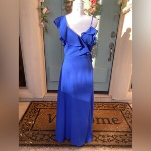 Linen Blend Sugar + Lips Royal Blue Dress